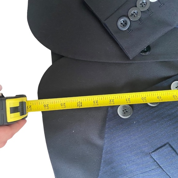 Marc Marc Jacobs androgynous blazer vest combo pinstripe black blue S small - Picture 8 of 16